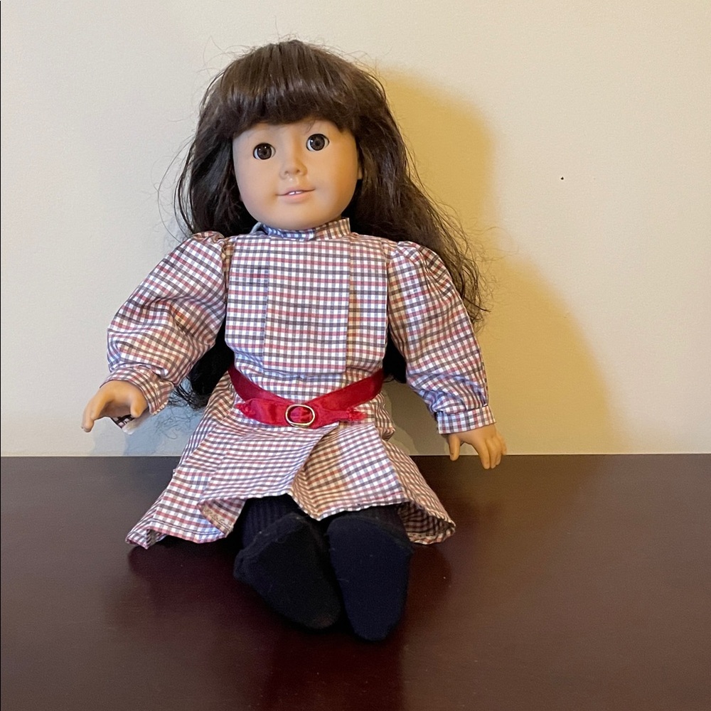 American Girl Samantha  Doll with Red Belt and Checkered Dress Circa 1996